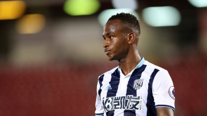 MALLORCA, SPAIN - AUGUST 06: Saido Berahino of West Bromwich Albion during the Pre-Season Friendly between RCD Mallorca and West Bromwich Albion at Iberostar Stadium on August 6, 2016 in Mallorca, Spain. (Photo by Adam Fradgley - AMA/WBA FC via Getty Images)