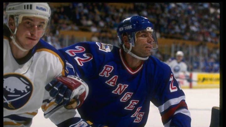 Mike Gartner of the New York Rangers Mandatory Credit: Rick Stewart /Allsport