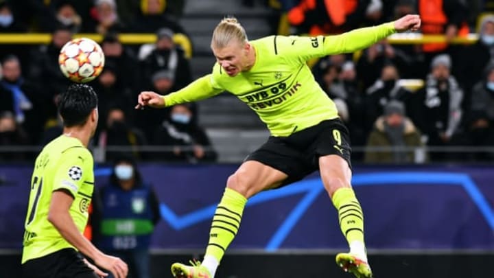 Erling Haaland scored two headed goals after coming on (Photo by UWE KRAFT / AFP) (Photo by UWE KRAFT/AFP via Getty Images)