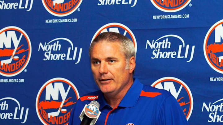 BETHPAGE, NY - SEPTEMBER 09: General Manager of the New York Islanders Garth Snow (Photo by Andy Marlin/Getty Images)