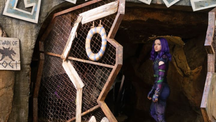 DESCENDANTS 3 - This highly anticipated third installment in the global hit Disney Channel Original Movie franchise continues the contemporary saga of good versus evil as the teenage daughters and sons of Disney's most infamous villains-Mal, Evie, Carlos and Jay (also known as the villain kids or VKs)-return to the Isle of the Lost to recruit a new batch of villainous offspring to join them at Auradon Prep. When a barrier breach jeopardizes the safety of Auradon during their departure off the Isle, Mal resolves to permanently close the barrier, fearing that nemeses Uma and Hades will wreak vengeance on the kingdom. Despite her decision, an unfathomable dark force threatens the people of Auradon and it's up to Mal and the VKs to save everyone in their most epic battle yet. "Descendants 3" is set to premiere on FRIDAY, AUG. 2 (8:00-10:00 p.m. EDT), on Disney Channel and DisneyNOW. (Disney Channel/David Bukach)JADAH MARIE