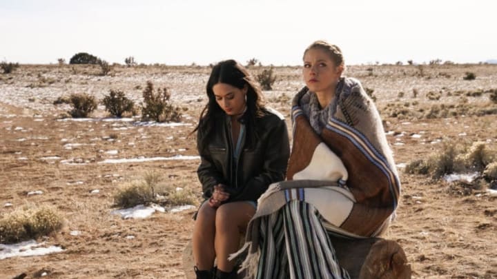 Roswell, New Mexico -- "Creep" -- Image Number: ROS112b_0020b.jpg -- Pictured (L-R): Jeanine Mason as Liz and Lily Cowles as Isobel -- Photo: Ursula Coyote/The CW -- ÃÂ© 2019 The CW Network, LLC. All rights reserved