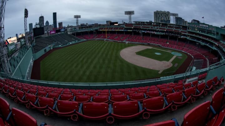 BOSTON, MA - APRIL 2: The sun rises over Fenway Park on what would have been the home opening day for the Boston Red Sox against the Chicago White Sox at Fenway Park on April 2, 2020 at Fenway Park in Boston, Massachusetts. The game was postponed due to the coronavirus pandemic. (Photo by Billie Weiss/Boston Red Sox/Getty Images)