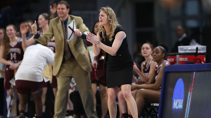 CHICAGO, IL – MARCH 30: Missouri State Lady Bears head coach Kellie Harper reacts to a play in game action during the Women’s NCAA Division I Championship – Third Round game between the Missouri State Lady Bears and the Stanford Cardinal on March 30, 2019 at the Wintrust Arena in Chicago, IL. (Photo by Robin Alam/Icon Sportswire via Getty Images)