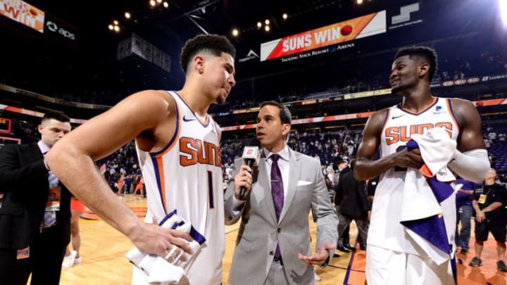 Phoenix Suns Deandre Ayton Devin Booker (Photo by Barry Gossage/NBAE via Getty Images)