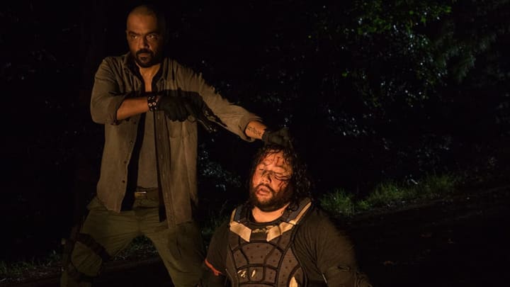 Gary (Mike Seal) and Jerry (Cooper Andrews) in The Walking Dead Season 8 Episode 8 Photo by Gene Page/AMC