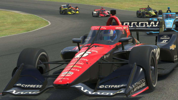 (Editors note: This image was computer generated in-game) Robert Wickens, Arrow McLaren SP, iRacing, IndyCar (Photo by Chris Graythen/Getty Images)