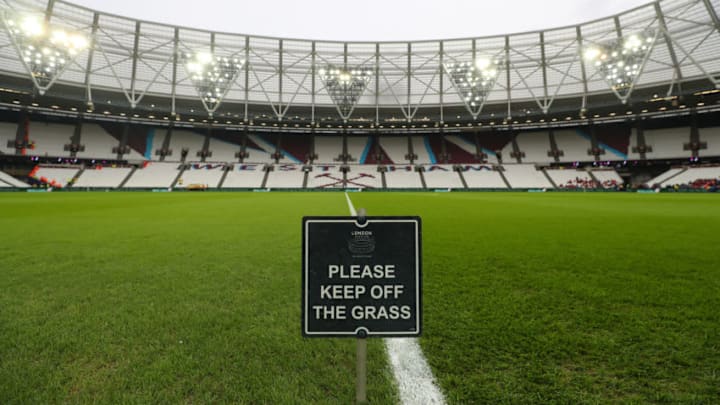 LONDON, ENGLAND - JANUARY 12: General view inside the stadium prior to the Premier League match between West Ham United and Arsenal FC at London Stadium on January 12, 2019 in London, United Kingdom. (Photo by Catherine Ivill/Getty Images)