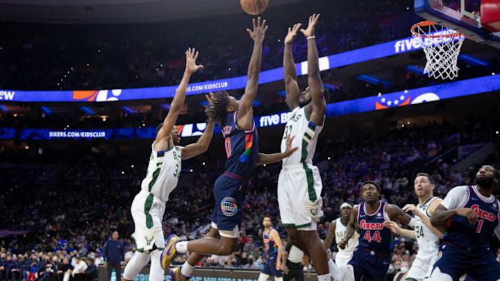 Tyrese Maxey SixersMandatory Credit: Bill Streicher-USA TODAY Sports
