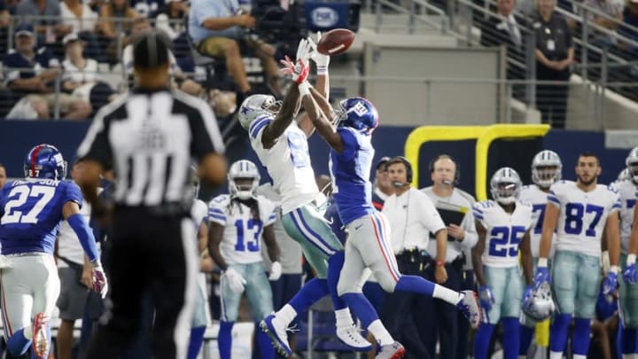 Dez Bryant was one of the biggest fantasy football busts of week 1, but he’ll hope to get on the same page with Dak Prescott in time for next week’s game. Mandatory Credit: Tim Heitman-USA TODAY Sports