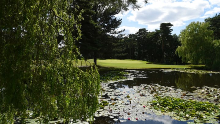 CAMBERLEY, ENGLAND - JULY 05: A general view of the 16th green during the PGA Lombard Trophy National Pro-Am South Regional Qualifier at Camberley Heath Golf Club on July 05, 2016 in Camberley, England. (Photo by Tom Dulat/Getty Images)