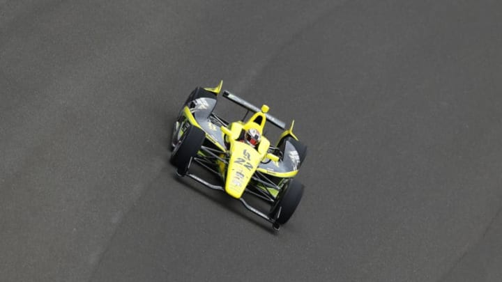 INDIANAPOLIS, IN - MAY 5: Indy Car driver Sage Karam practices on track during a rookie orientation for the May 25 Indianapolis 500 mile race at Indianapolis Motor Speedway on May 5, 2014 in Indianapolis, Indiana. (Photo by Joe Robbins/Getty Images)