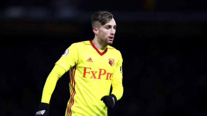 WATFORD, ENGLAND - FEBRUARY 05: Gerard Deulofeu of Watford during the Premier League match between Watford and Chelsea at Vicarage Road on February 5, 2018 in Watford, England. (Photo by Catherine Ivill/Getty Images)