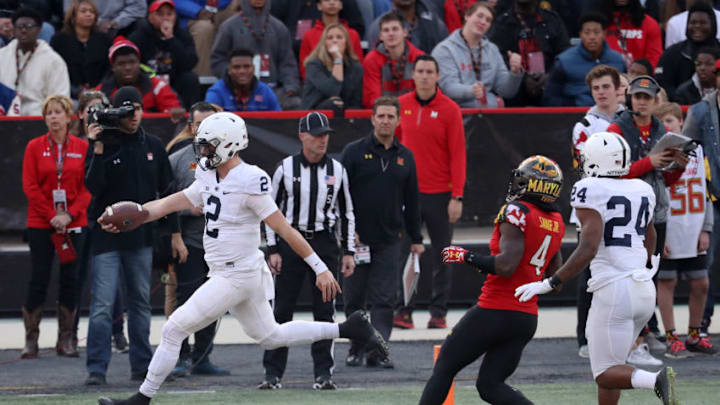 COLLEGE PARK, MD - NOVEMBER 25: Quarterback Tommy Stevens