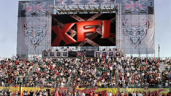 4 Feb 2001: A general view of the game between the Los Angeles Xtreme and the San Francisco Demons at the Pac Bell Stadium in San Francisco, California. The Demons defeated the Xtreme 16-15.Mandatory Credit: Tom Hauck /Allsport