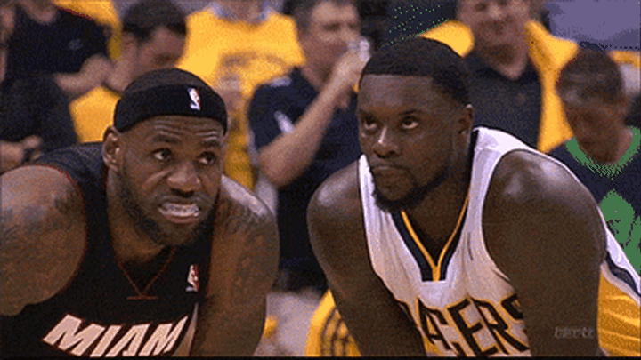 Image result for lance stephenson blows in lebron's ear gif