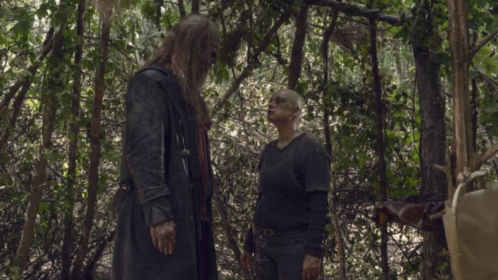 Ryan Hurst as Beta, Samantha Morton as Alpha - The Walking Dead _ Season 9, Episode 12 - Photo Credit: Gene Page/AMC