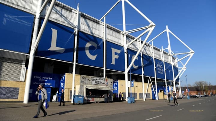 LEICESTER, ENGLAND - APRIL 19: General view outside the stadium prior to the Premier League match between Leicester City and Southampton at The King Power Stadium on April 19, 2018 in Leicester, England. (Photo by Shaun Botterill/Getty Images)