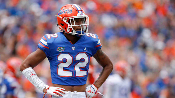 GAINESVILLE, FL - APRIL 13: Florida Gators defensive back Chris Steele (22) during the Orange & Blue Game presented by Sunniland on April 13, 2019 at Ben Hill Griffin Stadium at Florida Field in Gainesville, Fl. (Photo by David Rosenblum/Icon Sportswire via Getty Images)
