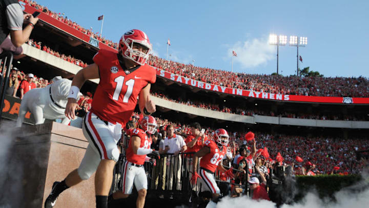 ATHENS, GA - SEPTEMBER 02: during the game between the Appalachian State Mountaineers and the Georgia Bulldogs on September 02, 2017, at Sanford Stadium in Athens, GA. Georgia (31) defeated Appalachian State (10). (Photo by Jeffrey Vest/Icon Sportswire via Getty Images)