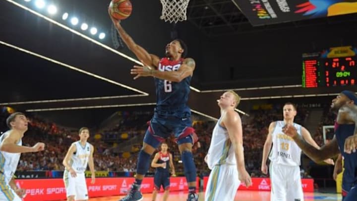 Derrick Rose and Team USA won their fifth game in six days to remain perfect in group play at the 2014 FIBA World Cup. (Photo Credit: FIBA photo)