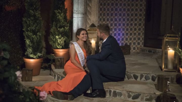 THE BACHELOR - "Episode 2301" - What does a pageant star who calls herself the "hot-mess express," a confident Nigerian beauty with a loud-and-proud personality,; a deceptively bubbly spitfire who is hiding a dark family secret, a California beach blonde who has a secret that ironically may make her the BachelorÕs perfect match, and a lovable phlebotomist all have in common? TheyÕre all on the hunt for love with Colton Underwood when the 23rd edition of ABCÕs hit romance reality series "The Bachelor" premieres with a live, three-hour special on MONDAY, JAN. 7 (8:00-11:00 p.m. EST), on The ABC Television Network. (ABC/Rick Rowell)CAELYNN, COLTON UNDERWOOD