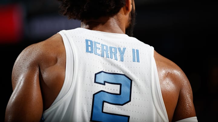 CHAPEL HILL, NC – JANUARY 09: A close-up of the jersey of Joel Berry II #2 of the North Carolina Tar Heels during a game against the Boston College Eagles on January 09, 2018 at the Dean Smith Center in Chapel Hill, North Carolina. North Carolina won 66-96. (Photo by Peyton Williams/UNC/Getty Images)