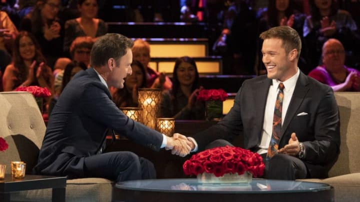 THE BACHELOR - "The Bachelor: The Women Tell All" - Twenty of the most unforgettable women this season will return to confront each other and Colton and offer the lowdown on their quarrels and personal hostilities as they battled to capture Colton's heart. Chris Harrison takes a look back at some of the "memorable breakdowns and breakups" in series history. Dramatic feuds are revived between Oneyka and Nicole, Demi and Courtney, and Katie and Caelynn. Colton also must face the scrutiny of the women he sent home, while the ladies must defend their own behavior. Then take a look at some of the hilarious bloopers from this season and a sneak peek of one of the most unpredictable endings in franchise history on "The Bachelor: The Women Tell All," TUESDAY, MARCH 5 (8:00-10:00 p.m. EST), on The ABC Television Network. (ABC/Eric McCandless)CHRIS HARRISON, COLTON UNDERWOOD