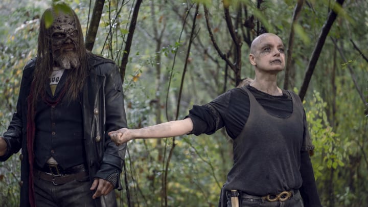 Ryan Hurst as Beta, Samantha Morton as Alpha - The Walking Dead _ Season 9, Episode 16 - Photo Credit: Gene Page/AMC