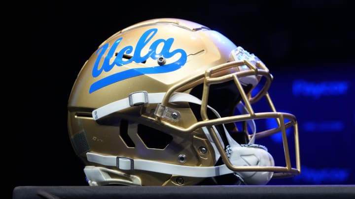 Jul 29, 2022; Los Angeles, CA, USA; UCLA Bruins helmet Mandatory Credit: Kirby Lee-USA TODAY Sports