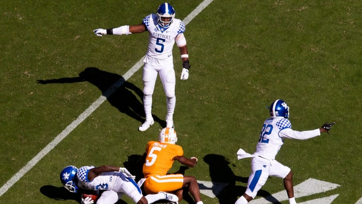 during a SEC conference football game between the Tennessee Volunteers and the Kentucky Wildcats held at Neyland Stadium in Knoxville, Tenn., on Saturday, October 17, 2020.Kns Ut Football Kentucky Bp