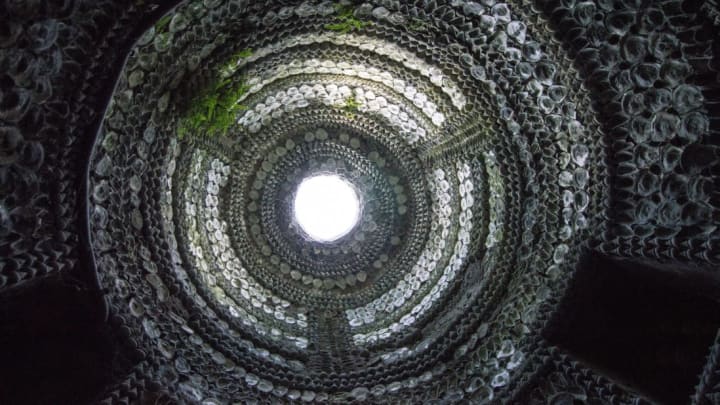 The dome of the Margate Shell Grotto in Kent, England.