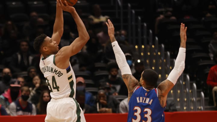 Milwaukee Bucks: Giannis Antetokounmpo. Washington Wizards: Kyle Kuzma