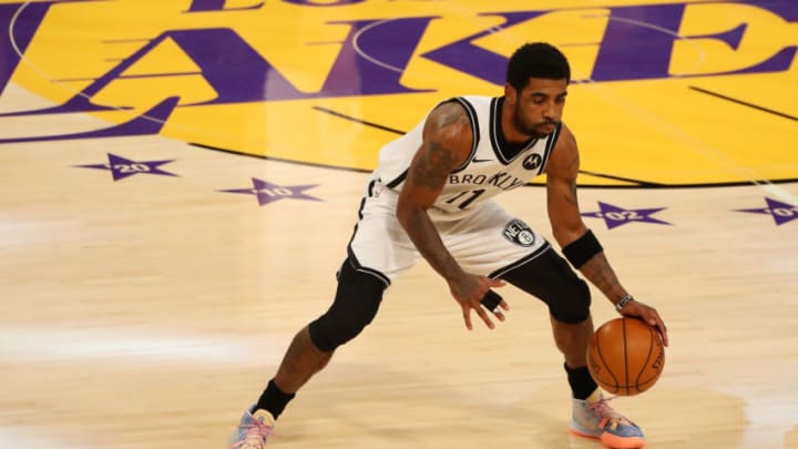 LOS ANGELES, CALIFORNIA - FEBRUARY 18: Kyrie Irving #11 of the Brooklyn Nets (Photo by Katelyn Mulcahy/Getty Images)