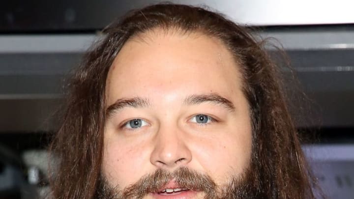NEW YORK, NY - MARCH 29: WWE professional wrestler Bray Wyatt attends WWE WrestleMania Stars Ring The NYSE Opening Bell at New York Stock Exchange on March 29, 2016 in New York City. (Photo by Monica Schipper/FilmMagic)