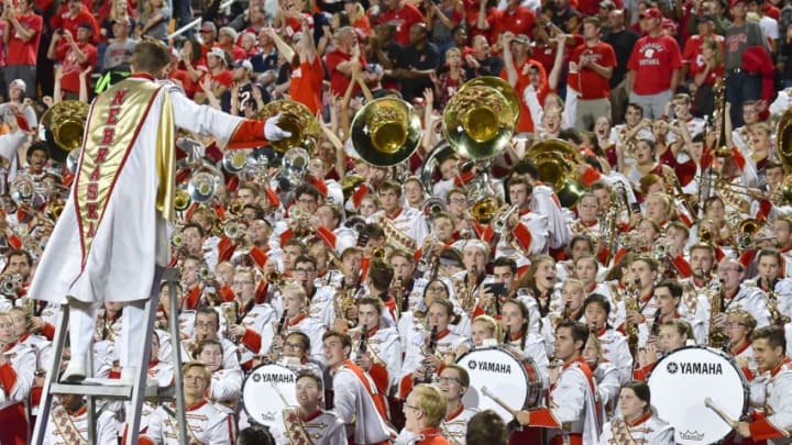 CHAMPAIGN, IL. - SEPTEMBER 21: The Nebraska Marching Band celebrates as the Cornhuskers pull away in the final minutes during a Big Ten Conference football game between the Nebraska Cornhuskers and the Illinois Fighting Illini on September 21, 2019, at Memorial Stadium, Champaign, IL. (Photo by Keith Gillett/Icon Sportswire via Getty Images)