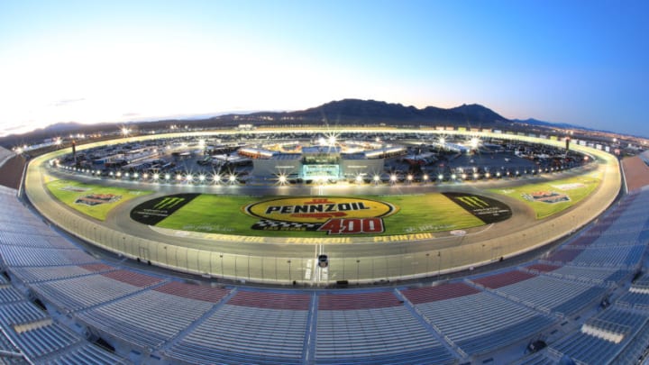 LAS VEGAS, NV - MARCH 04: A general view of Las Vegas Motor Speedway at sunrise before the the Pennzoil 400 Monster Energy NASCAR Cup Series race at Las Vegas Motor Speedway in Las Vegas, NV. (Photo by Tami Pope/Icon Sportswire via Getty Images)