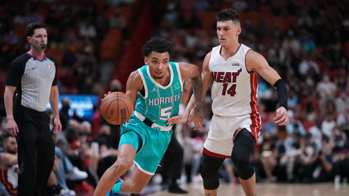 James Bouknight of the Charlotte Hornets. Photo by Mark Brown/Getty Images