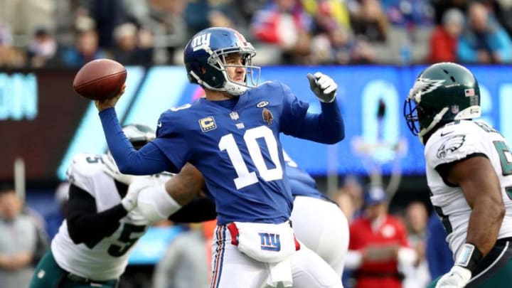 EAST RUTHERFORD, NJ - DECEMBER 17: Eli Manning (Photo by Elsa/Getty Images)