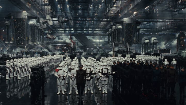 Star Wars: The Last Jedi..First Order hangar..Photo: Lucasfilm Ltd. ..© 2017 Lucasfilm Ltd. All Rights Reserved.