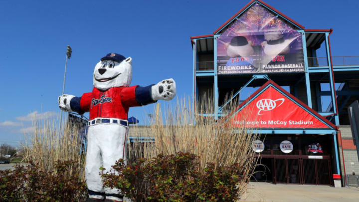 PAWTUCKET, RI - APRIL 28: The exterior of McCoy Stadium in Pawtucket, RI is pictured on Apr. 28, 2017. Pawtucket Red Sox chairman Larry Lucchino is trying to find a new home for the team, as millions of dollars has to be spent to improve the old McCoy Stadium where they currently play. (Photo by John Tlumacki/The Boston Globe via Getty Images)