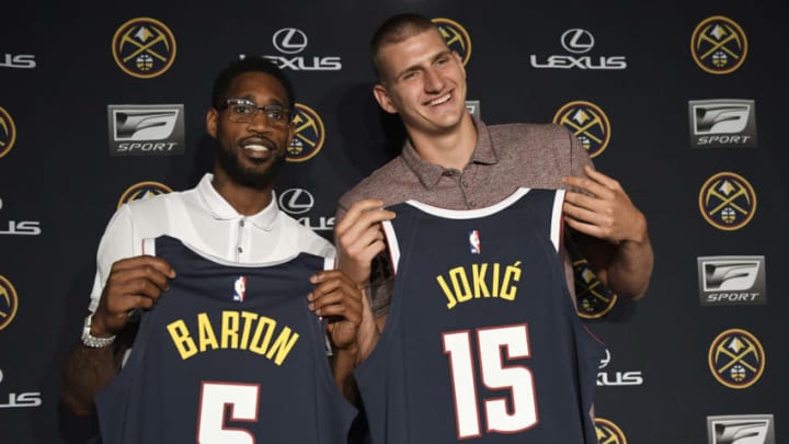 DENVER, CO – JULY 9: The Nuggets announce new contracts for Will Barton and Nikola Jokic at the Pepsi Center on July 9, 2018 in Denver, Colorado. (Photo by Joe Amon/The Denver Post via Getty Images)