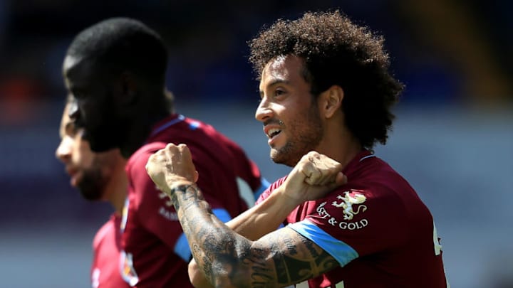 IPSWICH, ENGLAND - JULY 28: Felipe Anderson of West Ham United celebrates scoring the opening goal of the match during the pre-season friendly match between Ipswich Town and West Ham United at Portman Road on July 28, 2018 in Ipswich, England. (Photo by Stephen Pond/Getty Images)