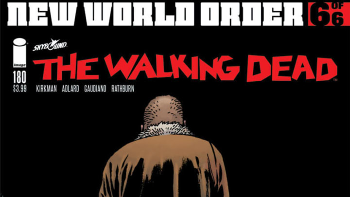 Rick Grimes and soldiers from The Commonwealth - The Walking Dead issue 180 cover - Image Comics and Skybound