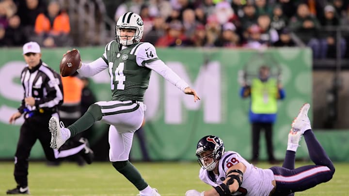 Sam  Darnold #14 of the New York Jets (Photo by Steven Ryan/Getty Images)