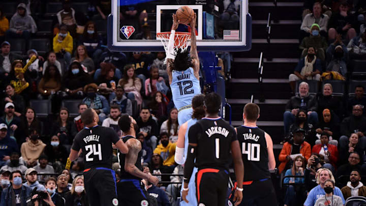 Ja Morant and the Grizzlies look to extend their winning streak to four games when they take on the Detroit Pistons today at 7:00 PM EST (Photo by Justin Ford/Getty Images)