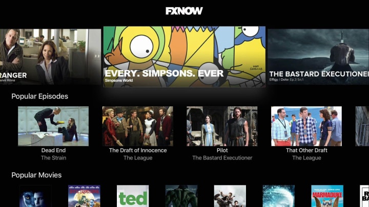 FXNow Apple TV screenshot