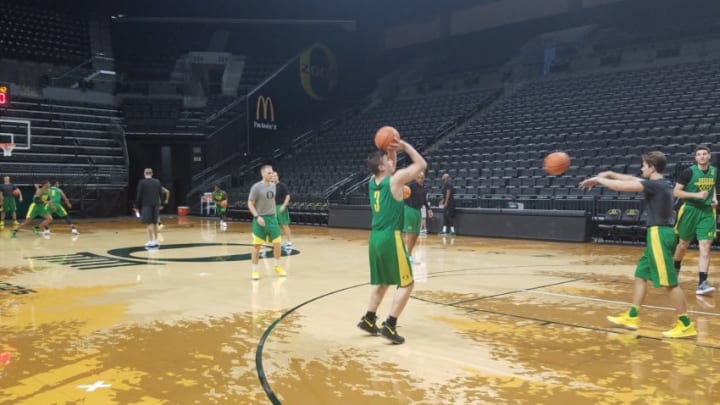 Payton Prithcard during Media Day Practice at Matthew Knight Arena.Justin Phillips/KPNW Sports