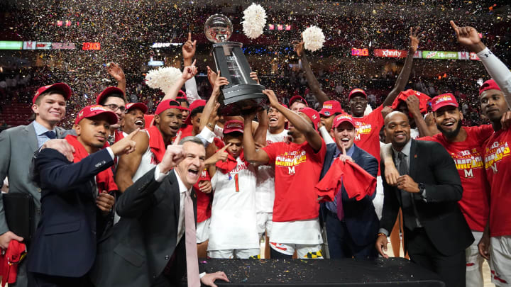 COLLEGE PARK, MD – MARCH 08: The Maryland Terrapins (Photo by Mitchell Layton/Getty Images) *** Local Caption ***
