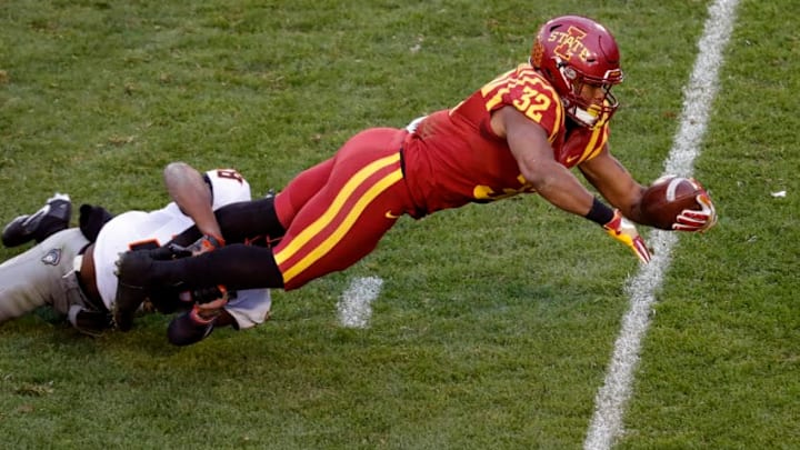 AMES, IA - NOVEMBER 11: Running back David Montgomery